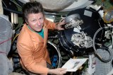 Russian cosmonaut Gennady Padalka in space