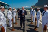 CAM RANH, Vietnam - Sen. John S. McCain III is piped aboard during a visit to the Arleigh Burke-class guided-missile destroyer USS John S. McCain (DDG 56) in Cam Ranh, Vietnam, June 2, 2017. 
