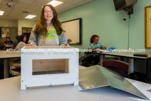 Maker Fair at JCHS Wednesday Open to Public Abby Womack with her electrically lit and portable mini chicken coop.
