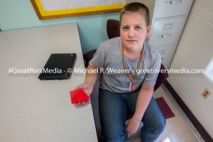 Maker Fair at JCHS Wednesday Open to Public Cameron Pickel with his 3-D printed holder that allows a baseball/softball bat to be attached to a chainlink fence.
