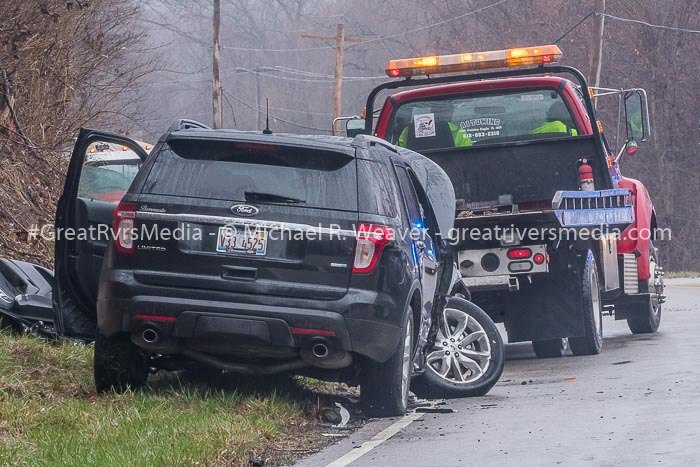 Head-On Crash Near Brussels Ferry Injures Two Head-On Crash Near Brussels Ferry Injures Two