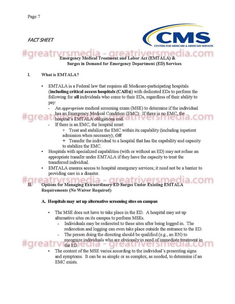 Guidance From Feds Regarding COVID-19 & Hospital Responsibilities Guidance From Feds Regarding COVID-19 & Hospital Responsibilities