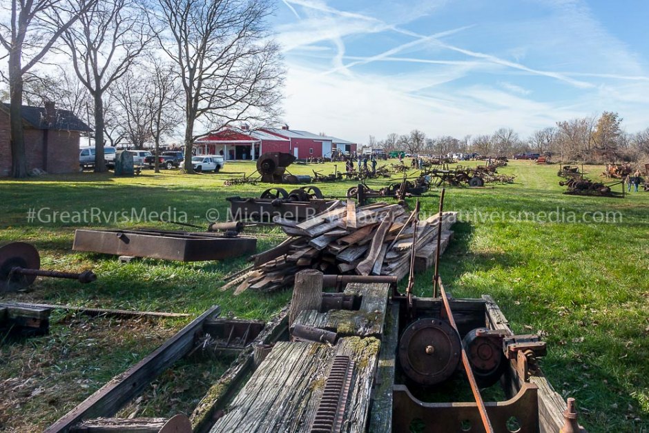 Acres of antique farm equipment was on display for sale at auction.